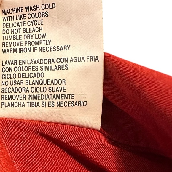 Vintage Melissa Harper Dress Womens 14 Rust Classic Preppy Work Button Front - Picture 7 of 12